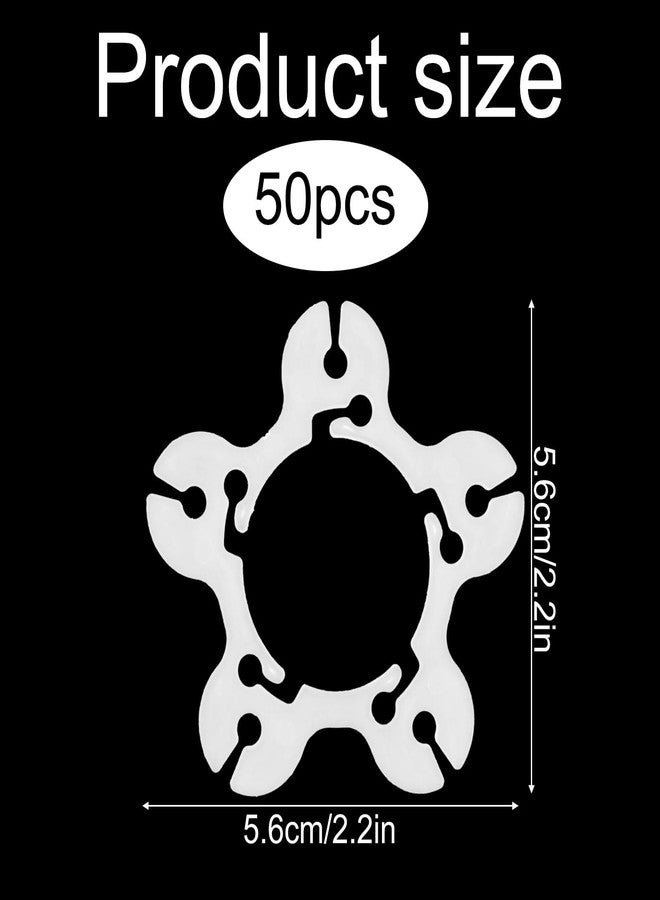 lasuroa 50pcs Balloon Arch Clips, 5.6x5.4x0.2cm/2.2x2.1x0.08in Plastic Balloon Garland Tie Backdrop Connector Clips Holders Tying Accessories for Wedding Birthday Party Decorations - Image 2